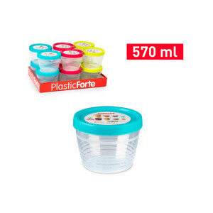 P.Forte Dóza plast Viena kul. 570Ml Color (12/bal)
