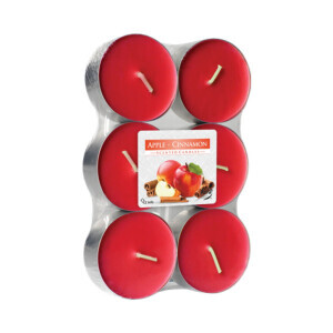 Bispol Svíčka čajová Maxi 6ks Apple&Cinnamon (6/krt)