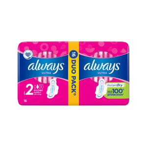 Always Vložky DUO Ultra Super 16ks (12/krt)