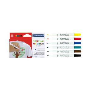 Centropen Fixy Textile marker 6ks krab. (10/bal 50/krt)