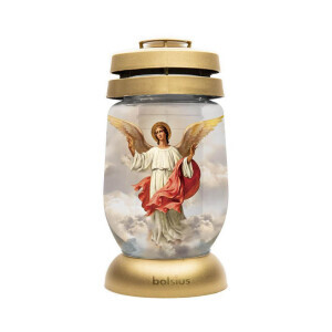 Bolsius Svíčka hřbitovní sklo 3S Angel (6/krt)