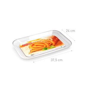 P.Forte Podnos plast Iris 37,5*24cm Trans. (12/bal)