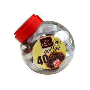 Admit Svíčka čajová 40ks v dóze Coffee (6/krt)
