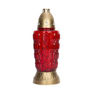 Bispol Svíčka hřbitovní sklo 4058 Red (5/krt)