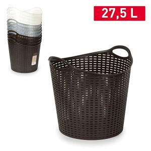 P.Forte Košík plast Rattan s uchem 27,5l (12/bal)
