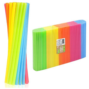 Slámky 0,8*25cm 50ks Neon (110/krt)