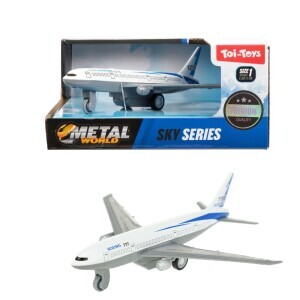 Toi-Toys letadlo metal boeing 777(96ks/krt)
