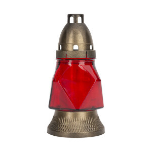 Bispol Svíčka hřbitovní sklo 0007 Red (11/krt)