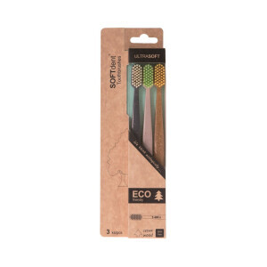 Soft Dent Zubní kartáček Eco 3ks Ultrasoft (12/krt)