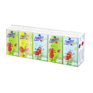 Linteo Papír.kapesníčky 10x10 3-vrstvý Kids (7/krt)