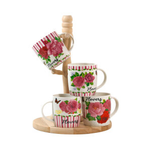 Hrnek keramika 350ml Flowers (12/bal 72/krt)