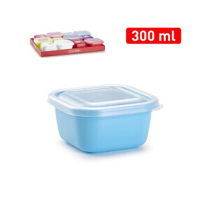 P.Forte Dóza plast Mini hran.300ml Color (12/bal)
