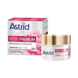 Astrid 50ml Pleť. Krém Rose Premium 55+ Zpevňující&Vyplňující Denní Of15 (6/krt)