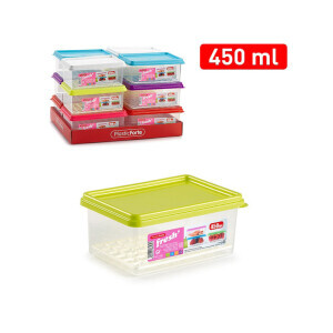 P.Forte Dóza plast Fresh' s mrížkou 450ml Color (12/bal)