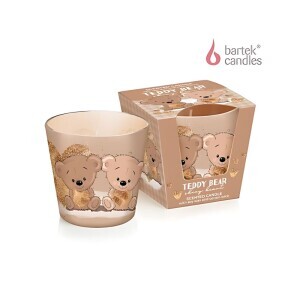 Bartek 115g Svíčka ve skle Bear Shiny Heart (12/krt)