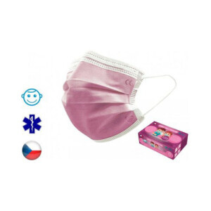 General PP Rouška dětská 3-vrstvá Pink (25/bal 2100/krt)