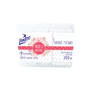 Linteo Vatové tyčinky papír. box 200ks (60/krt)
