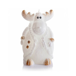 Bartek Svíčka Christmas Renifer 125 White-Gold (12/krt)