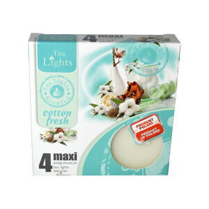Admit Svíčka čajová Maxi 4ks Cotton Fresh (10/bal)