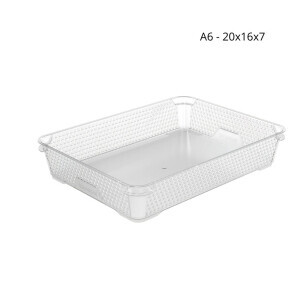 Mini košík A6 průhl. 20x16x7(10/krt)