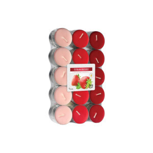 Bispol Svíčka čajová 30ks Strawberry (6/krt)