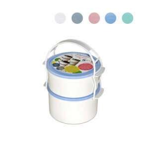 PP Jídlonosič plast 2patro 1*1,3l + 1*1,7l (12/krt)
