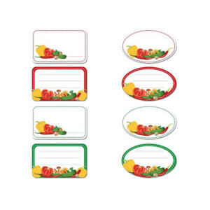Toro Samolepky na sklenice 96ks Vegetables (96/krt)