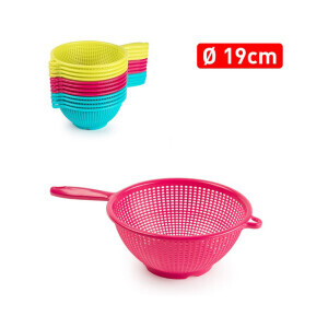 P.Forte Cedník plast s rukojetí 19cm Color (12/bal)