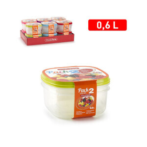P.Forte Dóza plast pack hran.2*600ml Color (12/bal)
