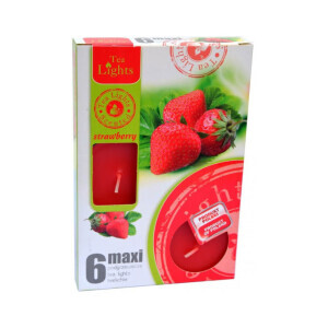Admit Svíčka čajová Maxi 6ks Strawberry (8/bal)