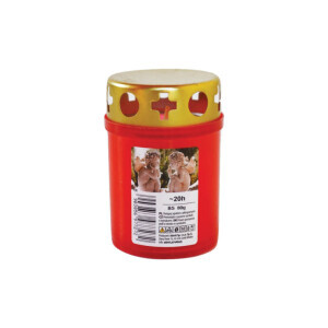 Admit Svíčka hřbitovní s víčkem LABS 70g Red/White (15/bal)