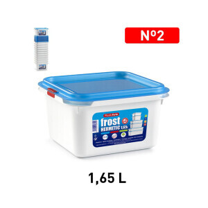 P.Forte Dóza plast Frost hran. 1,65l Trans. (12/bal)