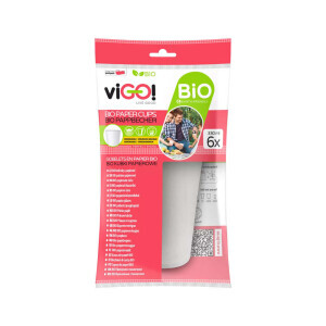 viGO! Kelímek papírový 330ml/6ks White (8/krt)