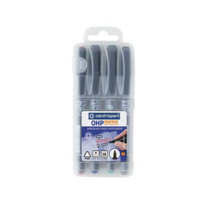 Centropen Popisovač OHP 2637 4ks etui (10/bal 50/krt)