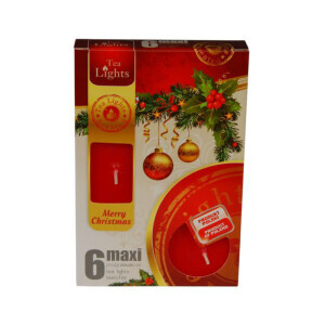 Admit Svíčka čajová Maxi 6ks Merry Christmas (8/bal)
