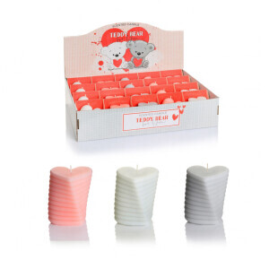 Bartek Svíčka Figure 70 box Hearts Teddy Bear (20/krt)