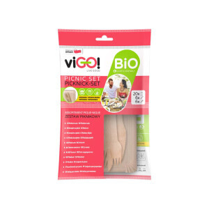 viGO! BIO set 32/20x talíř+6x nůž+6x vidlička (20/krt)