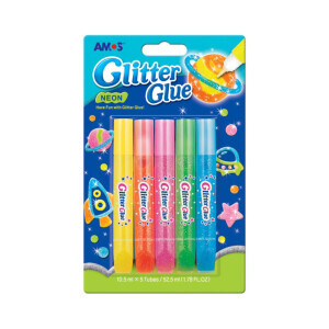 Amos Lepidlo glitrové 5*10,5ml Neon (12/bal 192/krt)