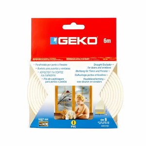 GEKO-Těsnění do oken samolepící PVC 9x3mm/6m-bílé(10/bal)
