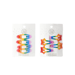 Sponky do vlasů pukačka 4,5cm/4ks Rainbow (12/bal 1200/krt)