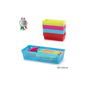 P.Forte Košík plast Multi 26*11*6,5cm Color (12/bal)