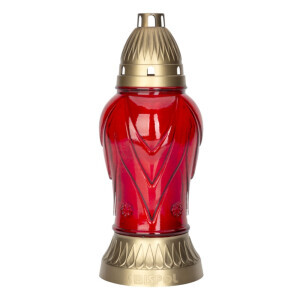 Bispol Svíčka hřbitovní sklo 150g/45h 3044 Red(5/krt)