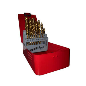 Sada vrtáků HSS TiN 25 ks (1,0-13mm), plechový box
