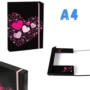 Helma Box na sešity s klopou A4 Sweet Heart