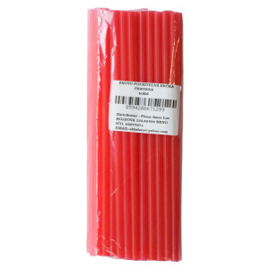 Slámky 0,8*25cm 50ks Červené (110/krt)
