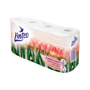 Linteo Toaletní papír Tulipány 8ks 3-vrstvý (5/bal)