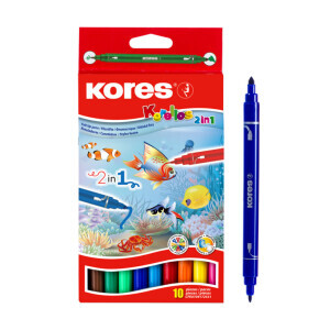 Kores Fixy Korello 2in1 10 barev (12/bal 144/krt)