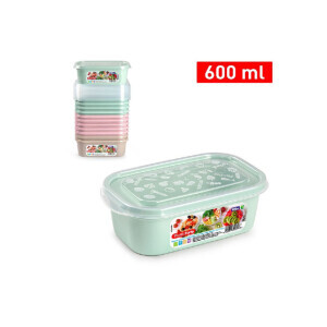 P.Forte Dóza plast Basic obdél.600ml VRM (12/bal)