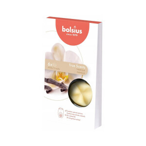 Bolsius Svíčka Waxmelts 6ks True Scents Vanilla (8/krt) 