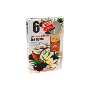 Admit Svíčka čajová 6ks Coconut&Vanilla (45/krt)